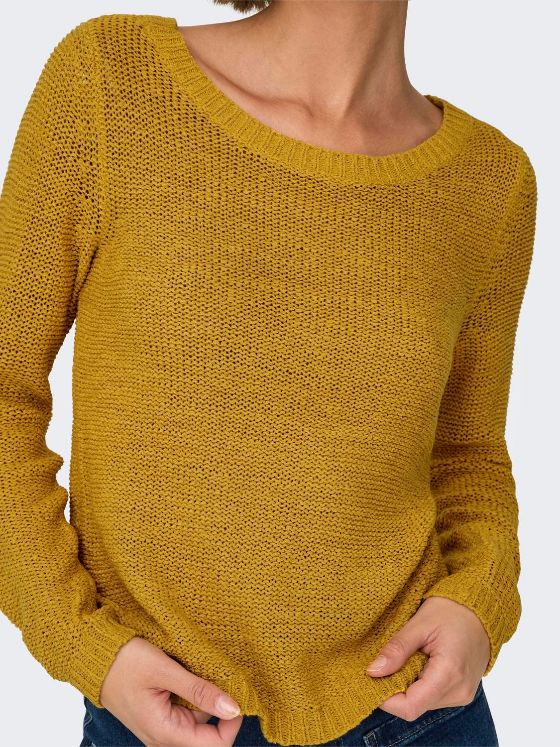 ONLY Einfarbiger Strickpullover -Golden Spice - 15113356