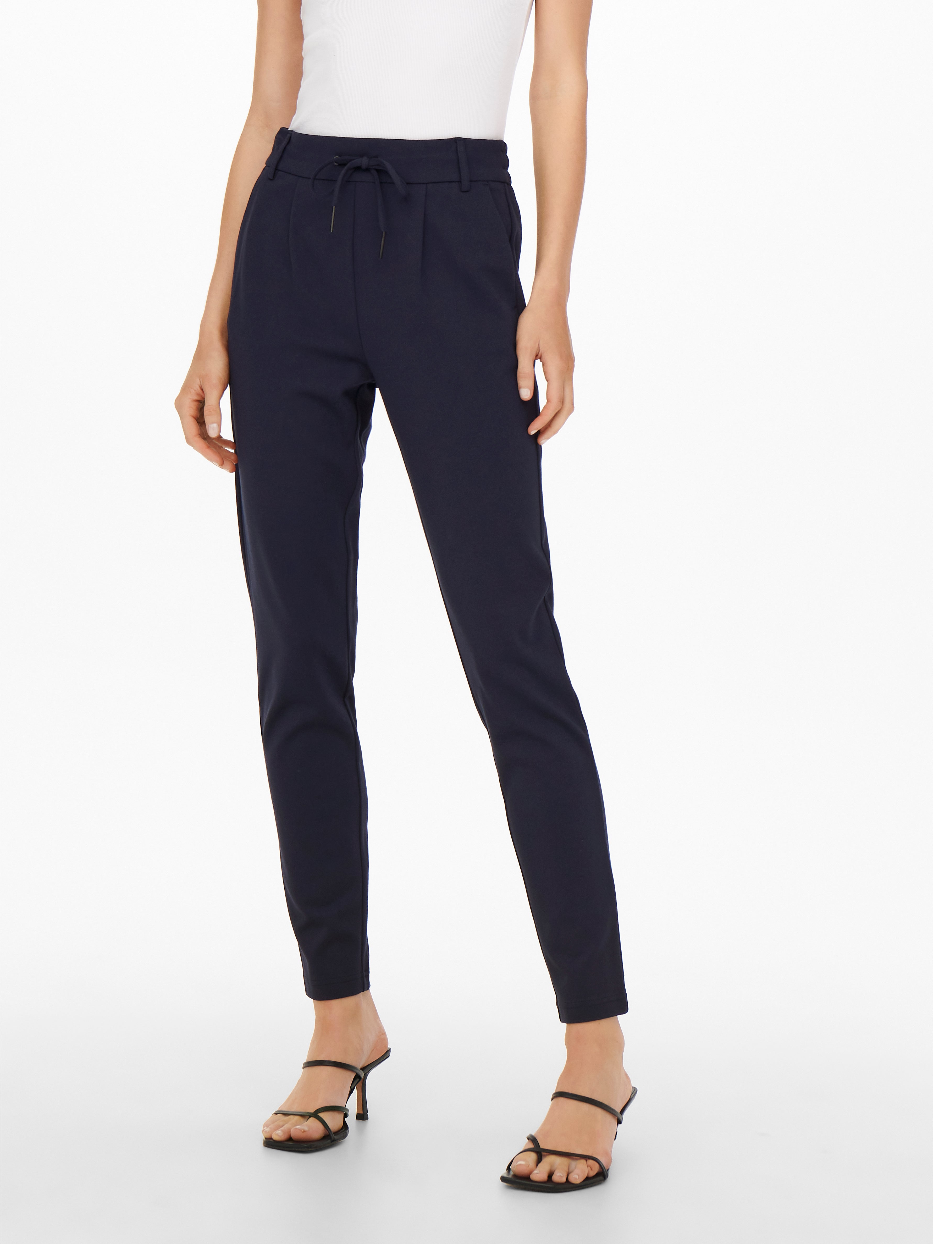 ONLPOPTRASH Mittlere Taille Normal geschnitten Hose | Dunkelblau ワニワニさん専用