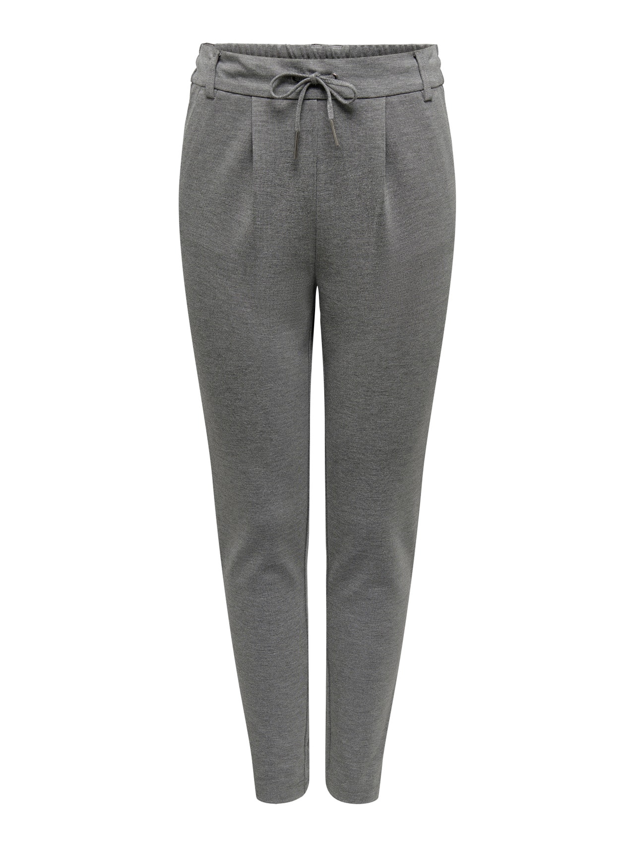 ONLY Enfärgade Byxor -Medium Grey Melange - 15115847