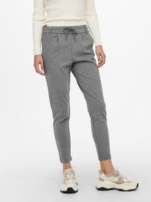 ONLY Enfärgade Byxor -Medium Grey Melange - 15115847