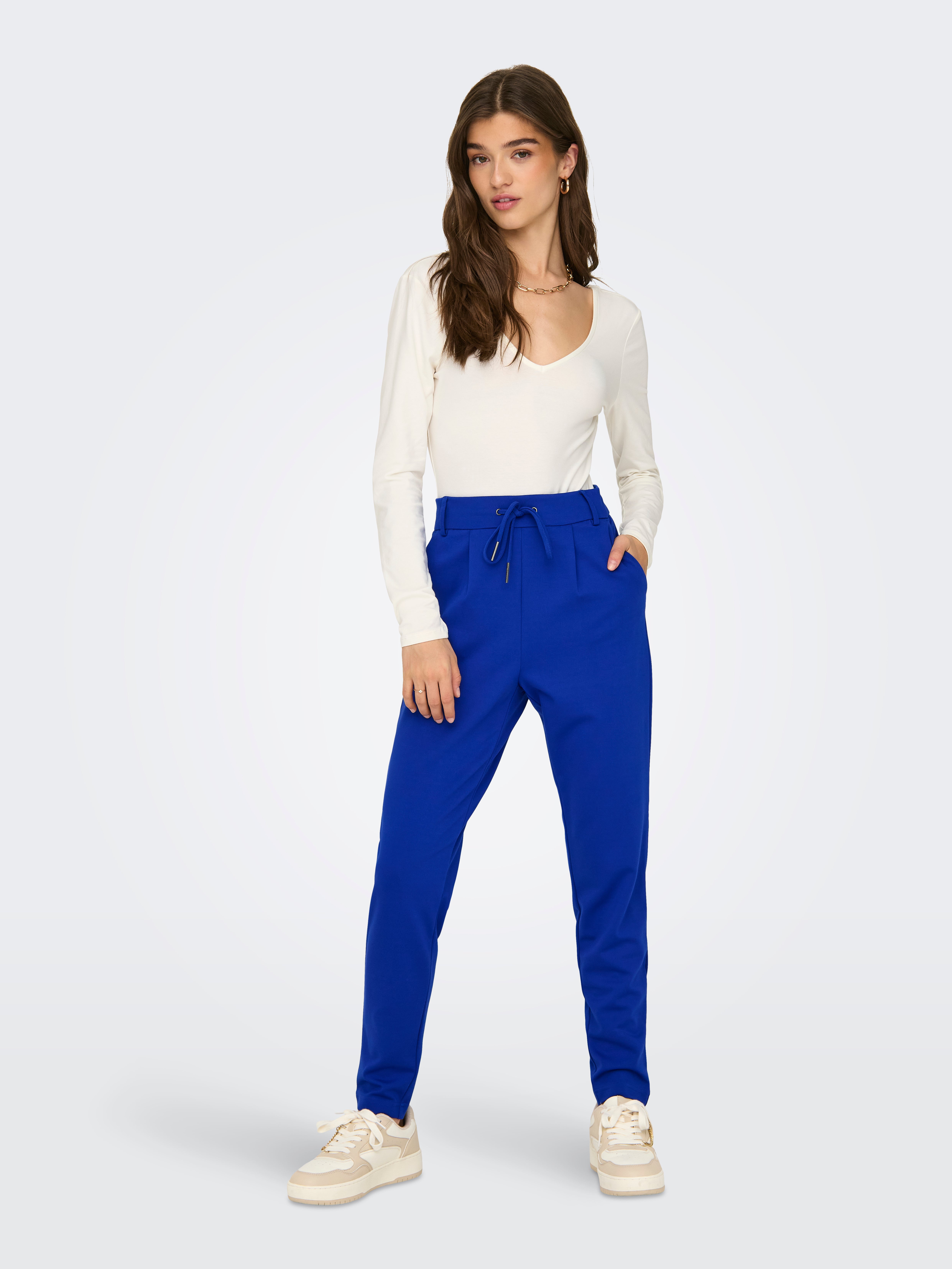 Only Onlpoptrash-Dell Easy Mel Pant PNT, dark grey melange, S / 30L