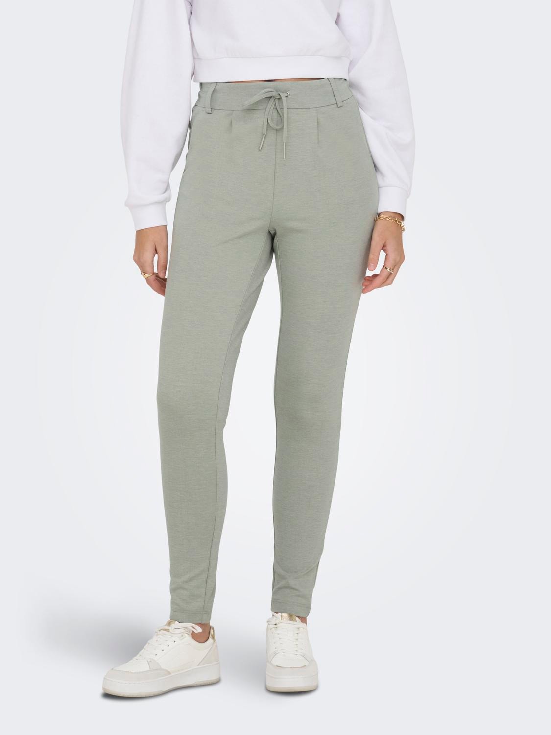 ONLY Poptrash Trousers -Lily Pad - 15115847
