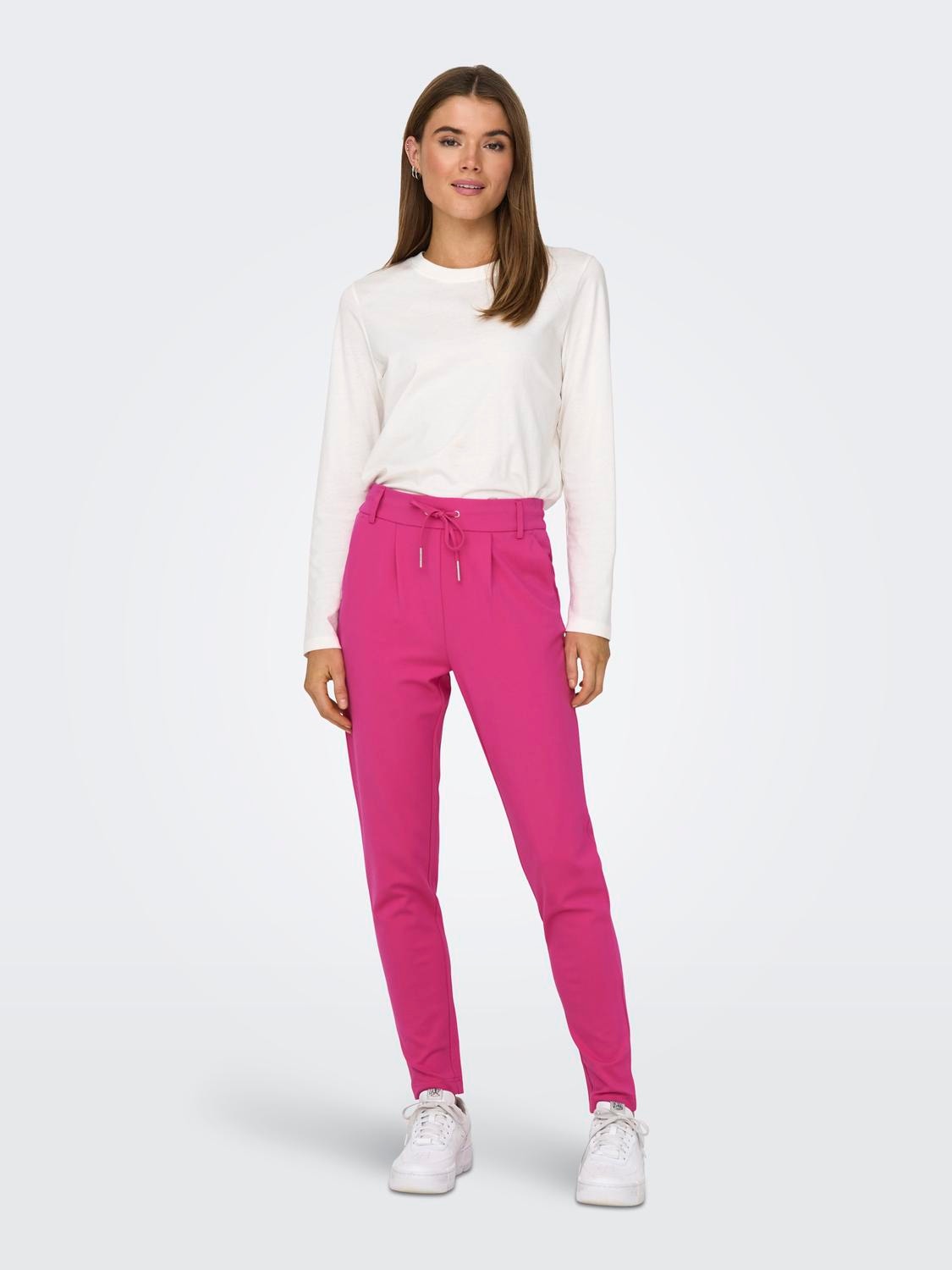 ONLY Poptrash Trousers -Raspberry Rose - 15115847