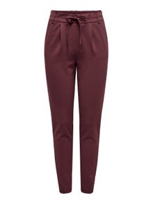 ONLY Poptrash Trousers -Red Mahogany - 15115847