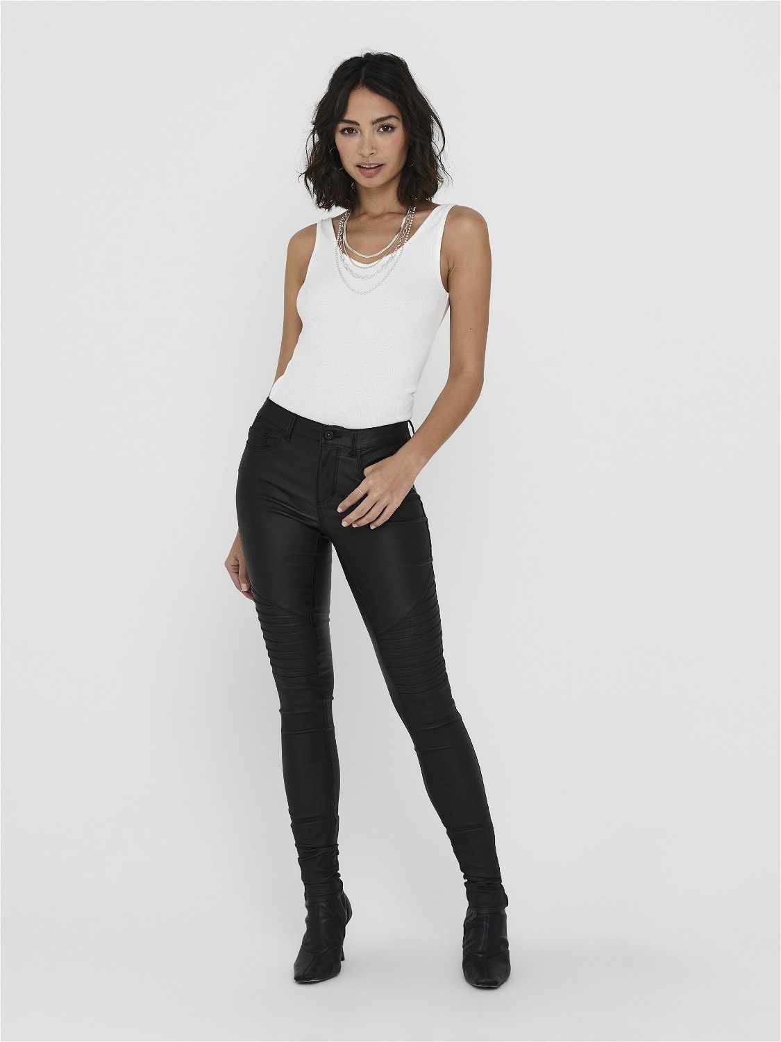 ONLY Pantalons Skinny Fit Taille moyenne -Black - 15121410