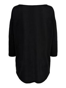ONLY Loose Fit Round Neck Dropped shoulders Top -Black - 15124402