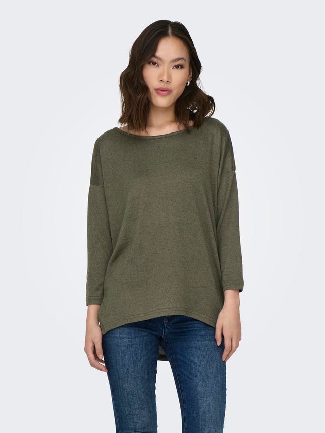 ONLY Loose Fit Round Neck Dropped shoulders Top - 15124402