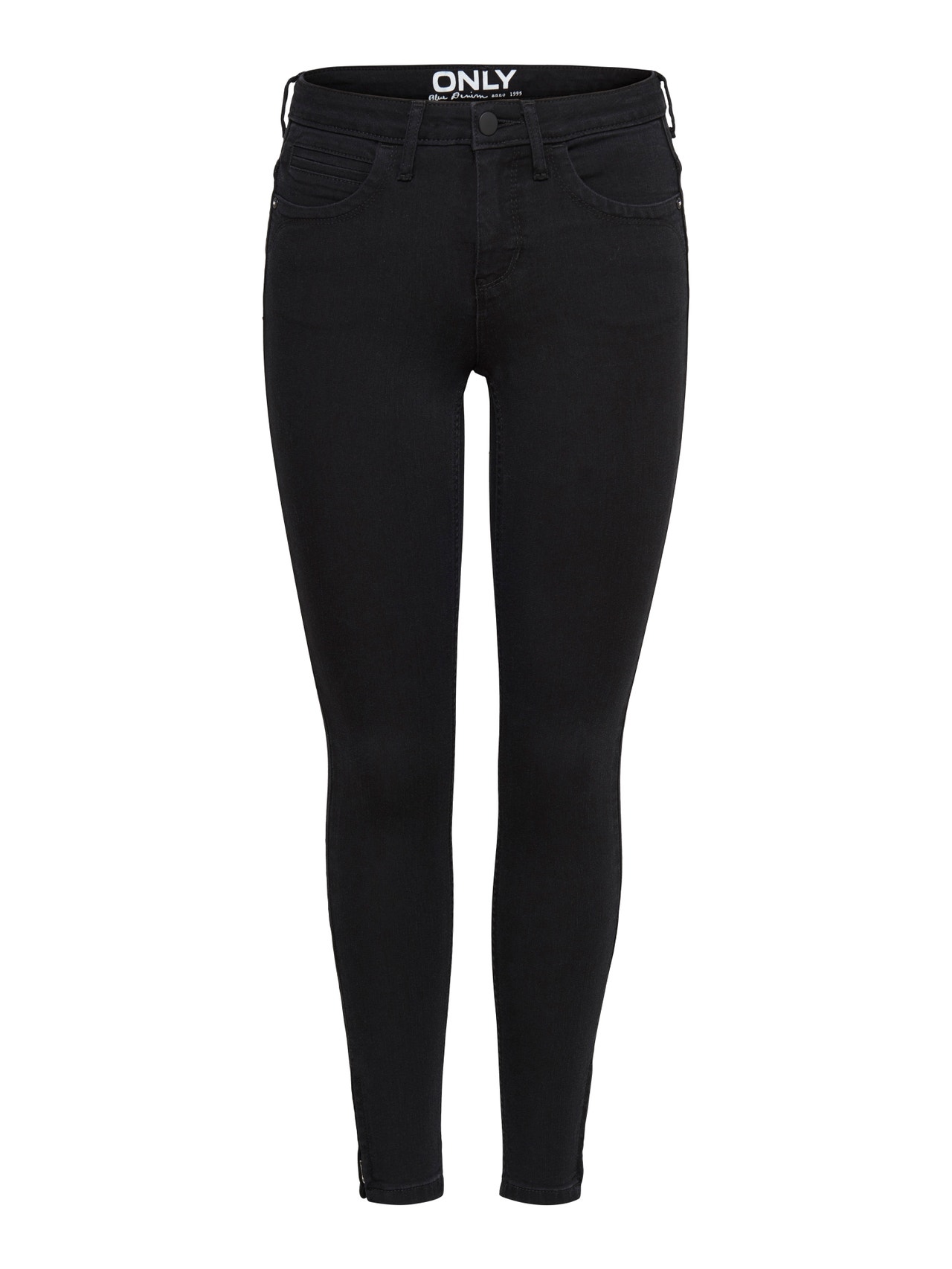 ONLY ONLKENDELL Mid waist Skinny Fit Jeans -Black - 15126077