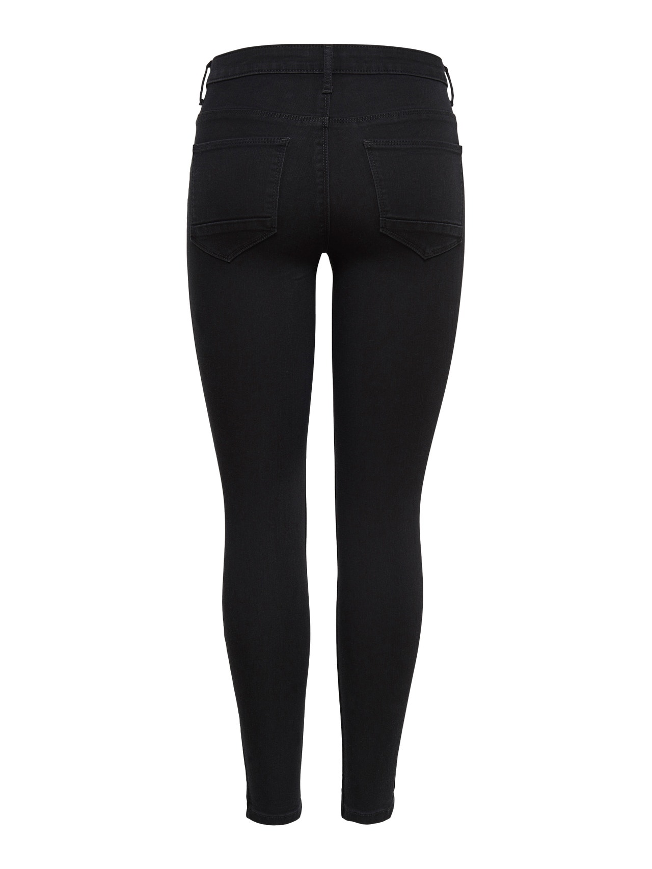 ONLY ONLKENDELL Mid waist Skinny Fit Jeans -Black - 15126077