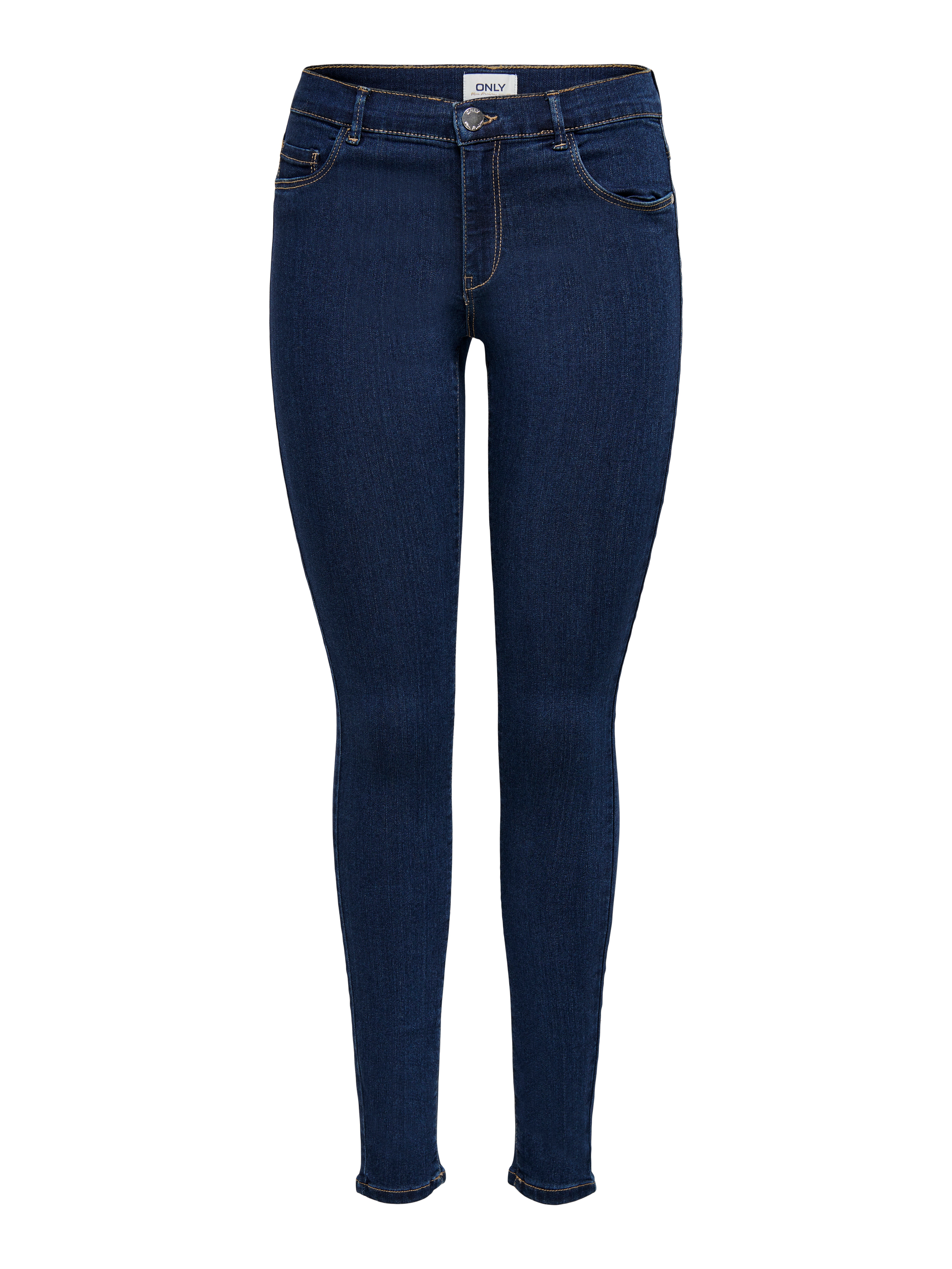 ONLRAIN Mittlere Taille Skinny Fit Jeans | Dunkelblau | ONLY® 