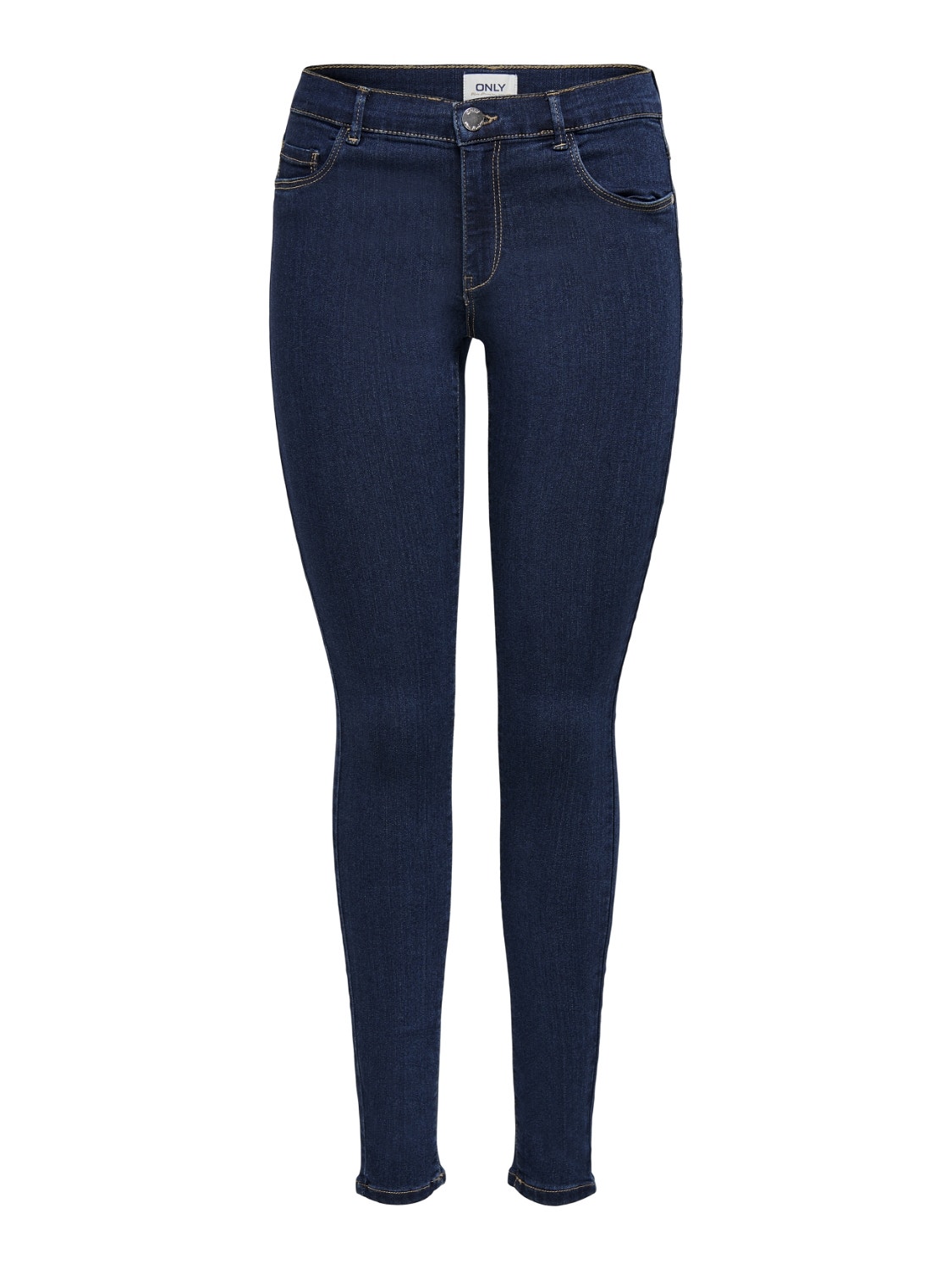 ONLY ONLRain normalhöga Skinny fit-jeans -Dark Blue Denim - 15129693