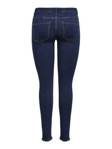 ONLY ONLRAIN LIFE Regular Waist Skinny Jeans -Dark Blue Denim - 15129693