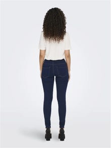 ONLY Skinny Fit Mittlere Taille Jeans -Dark Blue Denim - 15129693