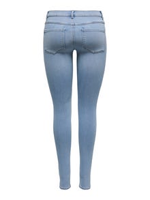 ONLY ONLRAIN Medelhög midja Skinny Fit Jeans -Light Blue Denim - 15129693