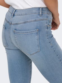 ONLY ONLRAIN Medelhög midja Skinny Fit Jeans -Light Blue Denim - 15129693