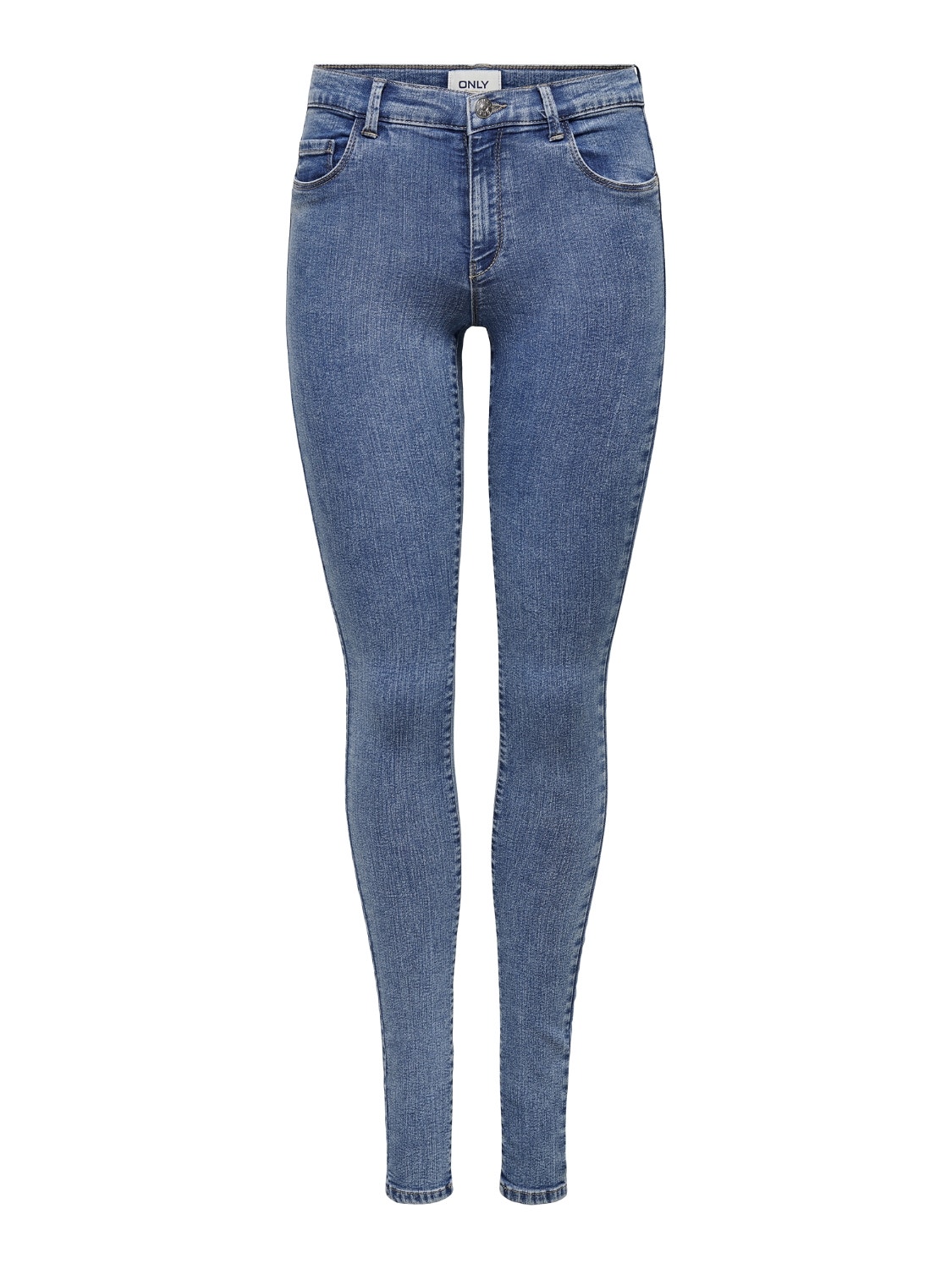 ONLY ONLRain normalhöga Skinny fit-jeans -Medium Blue Denim - 15129693
