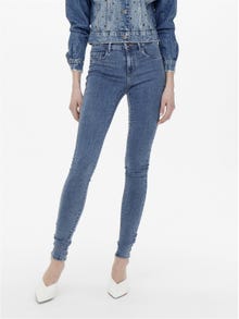 ONLY ONLRAIN LIFE Regular Waist Skinny Jeans -Medium Blue Denim - 15129693