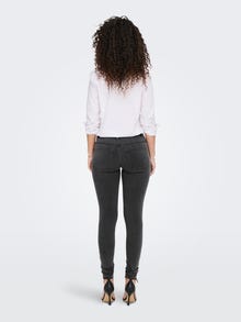 ONLY ONLRain normalhöga Skinny fit-jeans -Dark Grey Denim - 15129693