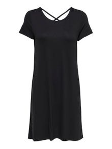 ONLY Regular Fit Round Neck Short dress -Black - 15131237