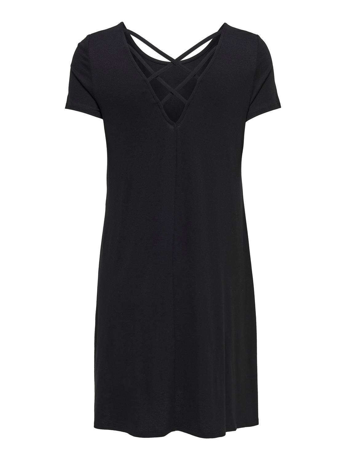 ONLY Loose fit Kortärmad klänning -Black - 15131237