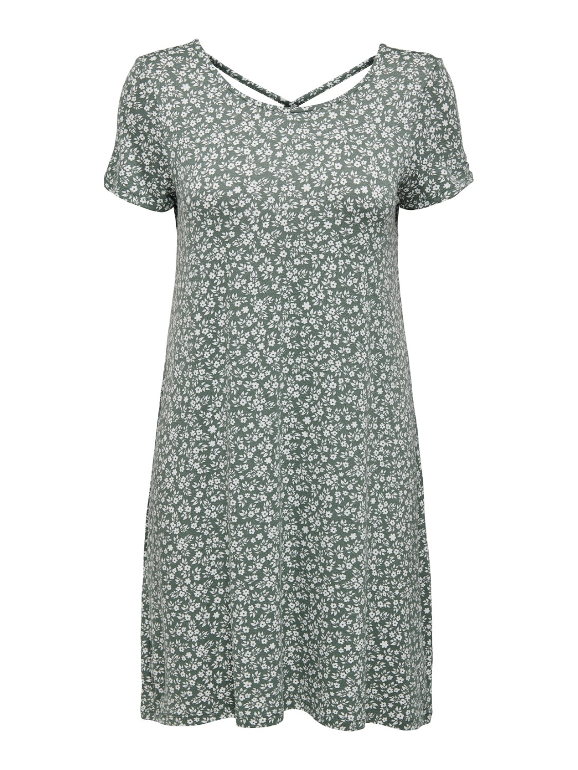 ONLY Regular Fit Round Neck Short dress -Balsam Green - 15131237