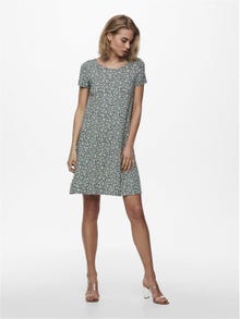 ONLY Regular Fit Round Neck Short dress -Balsam Green - 15131237