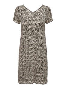 ONLY Regular Fit Round Neck Short dress -Pumice Stone - 15131237