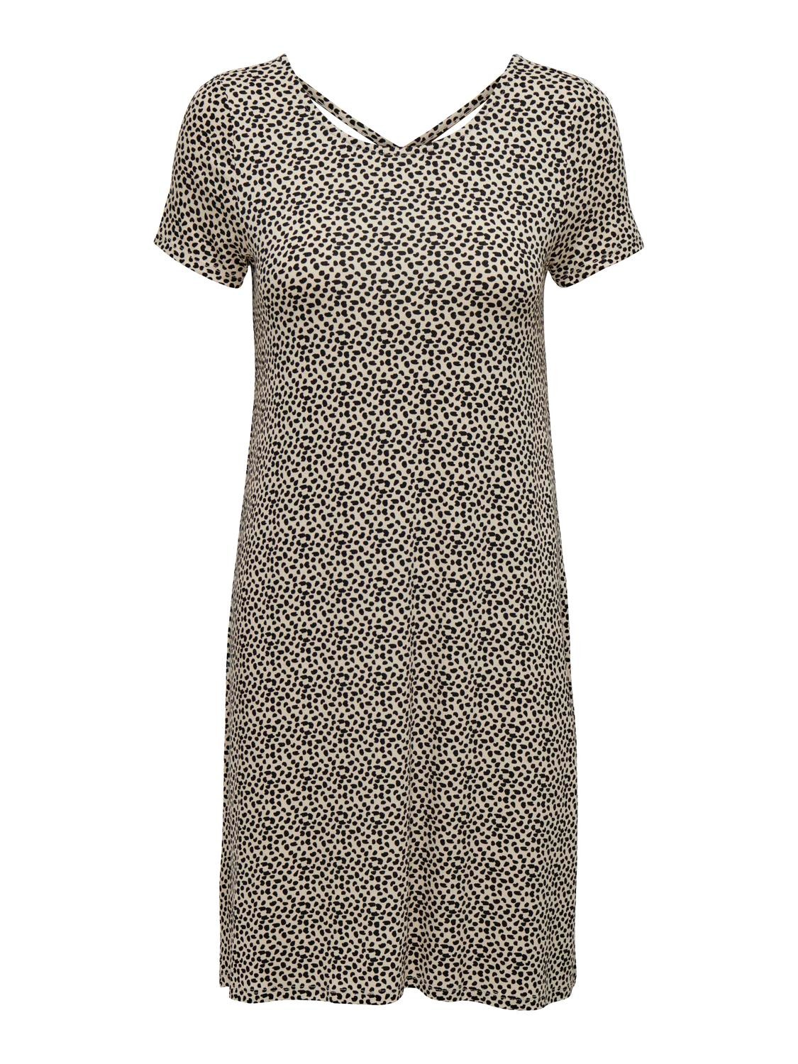ONLY Short sleeve midi dress -Pumice Stone - 15131237