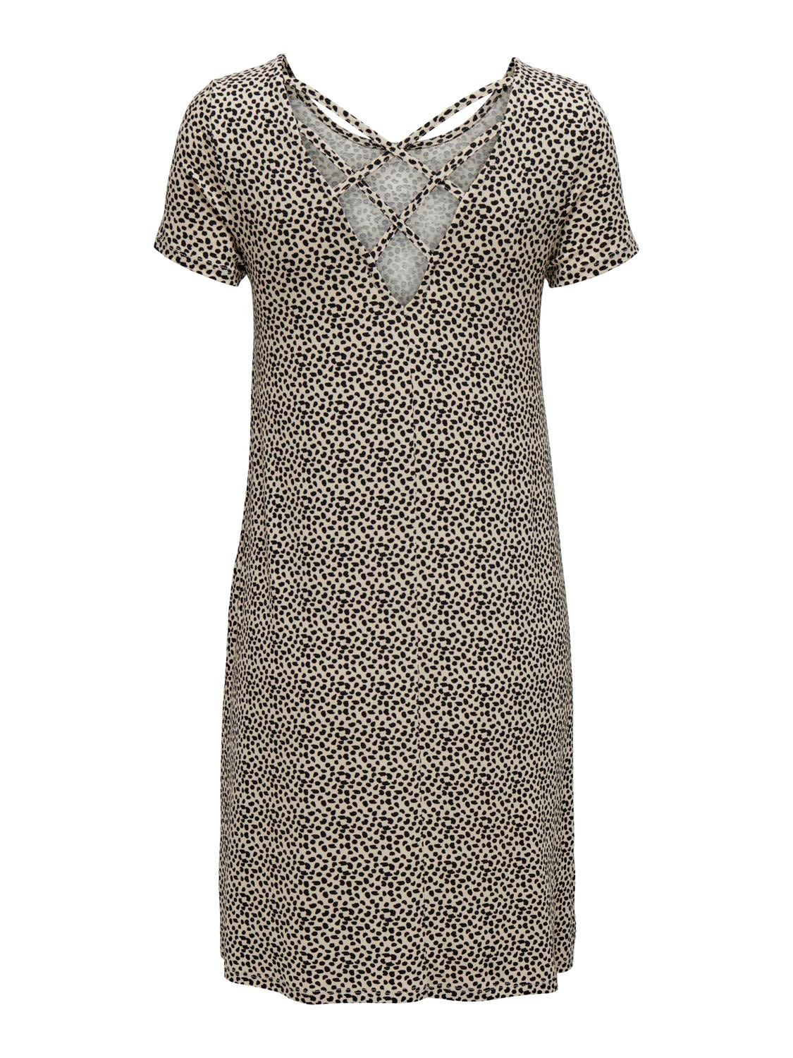 ONLY Lässiges Kleid mit kurzen Ärmeln -Pumice Stone - 15131237