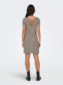 ONLY Regular fit O-hals Korte jurk -Pumice Stone - 15131237