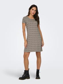 ONLY Loose fit Kortärmad klänning -Pumice Stone - 15131237