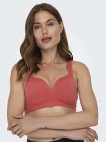 ONLY Seamless Sports Bra -Mineral Red - 15132244