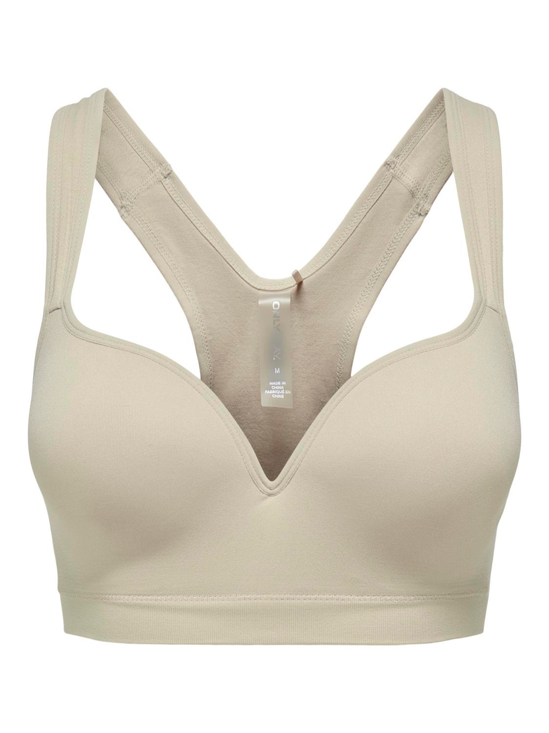 ONLY Racerback provides postural support Bras -Pumice Stone - 15132244