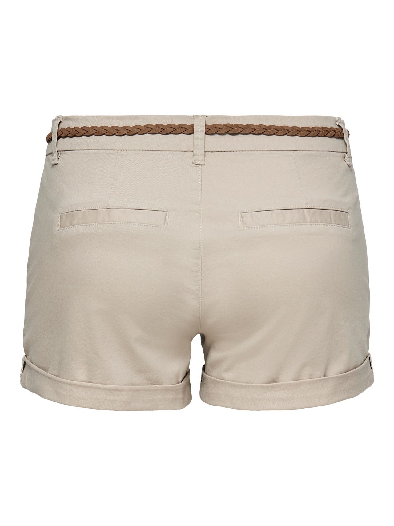 ONLY Chinoshorts med bælte -Pure Cashmere - 15134246