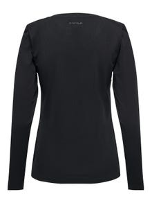 ONLY Long sleeved Sports top -Black - 15135149