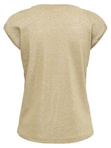 ONLY Tops Loose Fit Col rond -Gold Colour - 15136069
