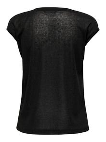 ONLY Loose fit O-hals Top -Black - 15136069