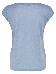 ONLY Loose Short Sleeved Top -Halogen Blue - 15136069