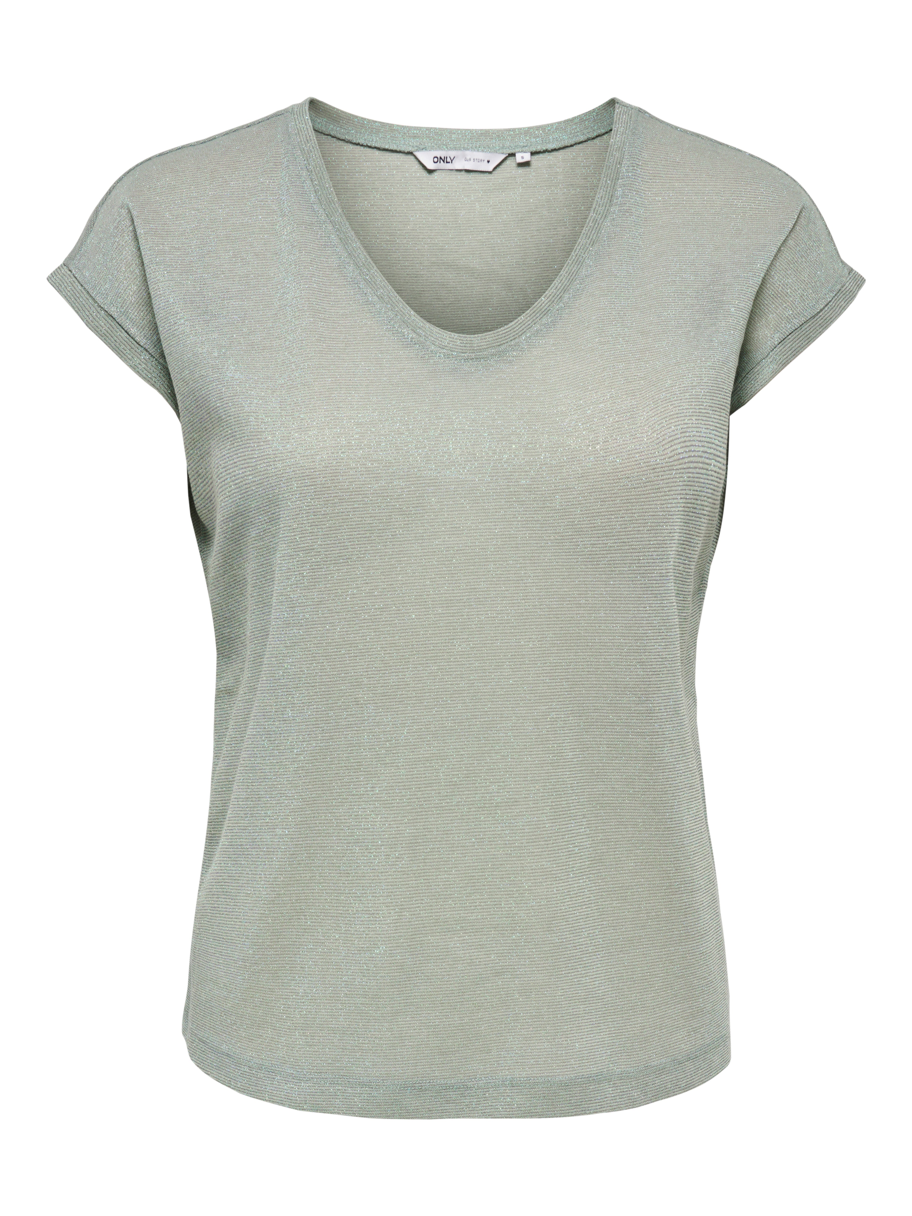 ONLY Onllea Fitted S/S Logo Top Box Jrs T-Shirt Donna ONLY Onllea Fitted S/S Logo Top Box Jrs T-Shirt Donna