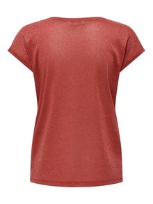 ONLY Tops Loose Fit Col rond -Cayenne - 15136069