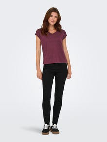 ONLY ONLSILVERY Μπλούζα -Burgundy - 15136069