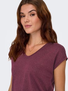 ONLY ONLSILVERY Μπλούζα -Burgundy - 15136069