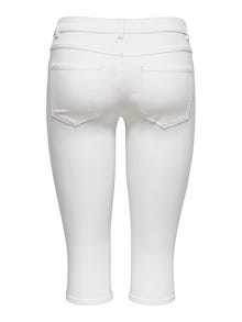 ONLY ONLRAIN Regular waist Skinny Fit Denim shorts -White - 15136463