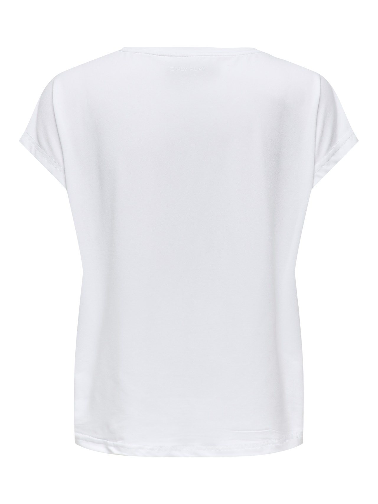 ONLY Locker geschnitten Rundhals Fledermaus-Ärmel T-Shirt -White - 15137012