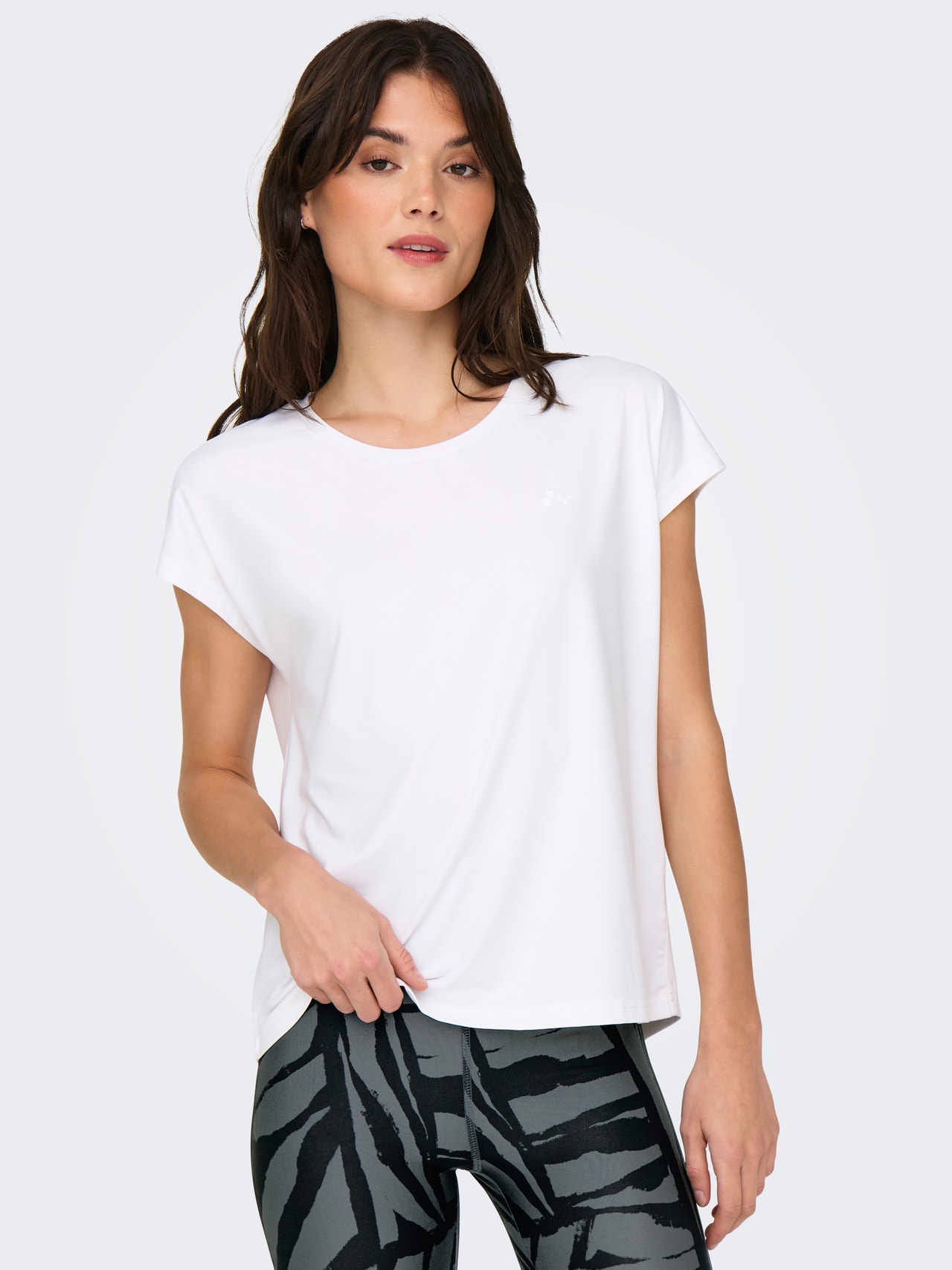 ONLY T-shirts Loose Fit Col rond Manches chauve-souris -White - 15137012