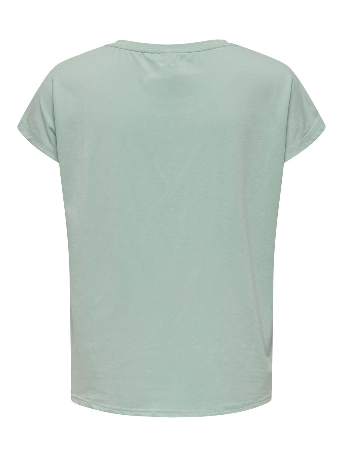 ONLY Loose Fit Round Neck Batwing sleeves T-Shirt -Frosty Green - 15137012