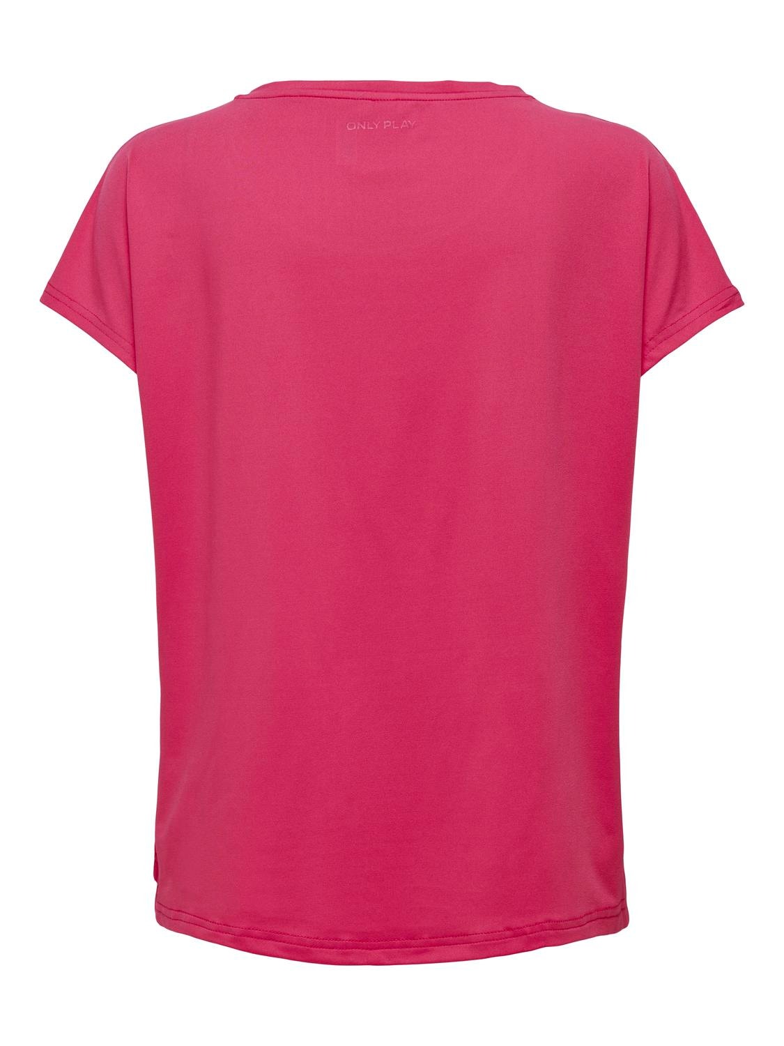 ONLY Loose fit training t-shirt -Raspberry Sorbet - 15137012