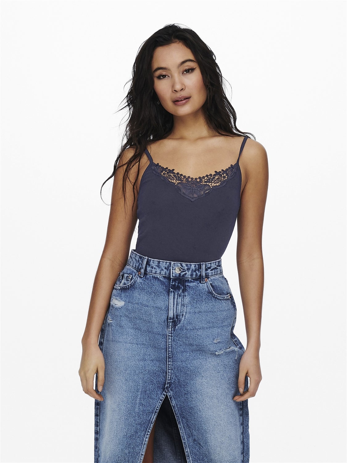 Thumbnail - Normal Geschnitten Rundhals Tank-top