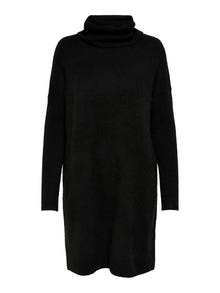 ONLY Lång Stickad klänning -Black - 15140166