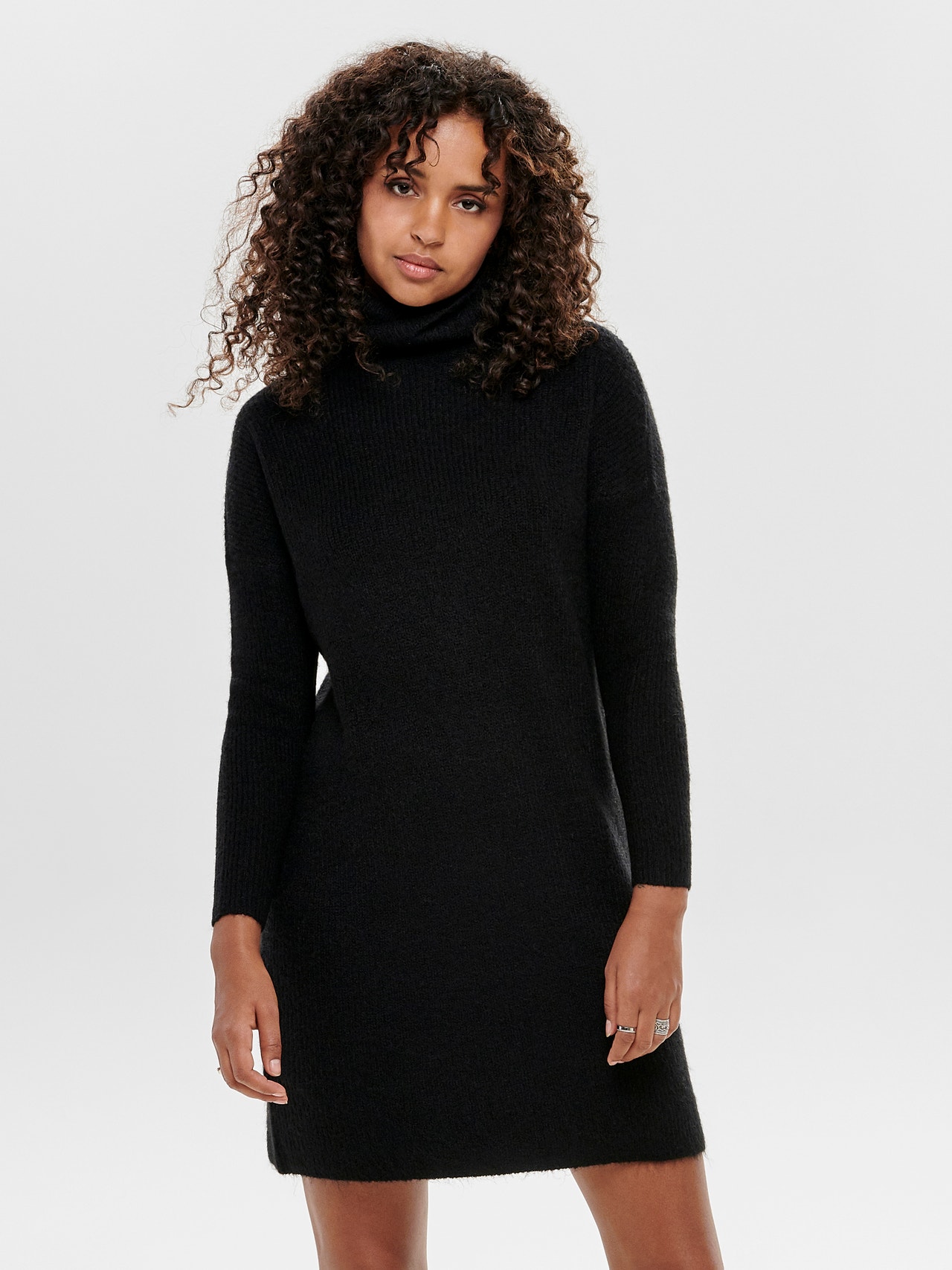 ONLY Long sleeved Knitted Dress -Black - 15140166